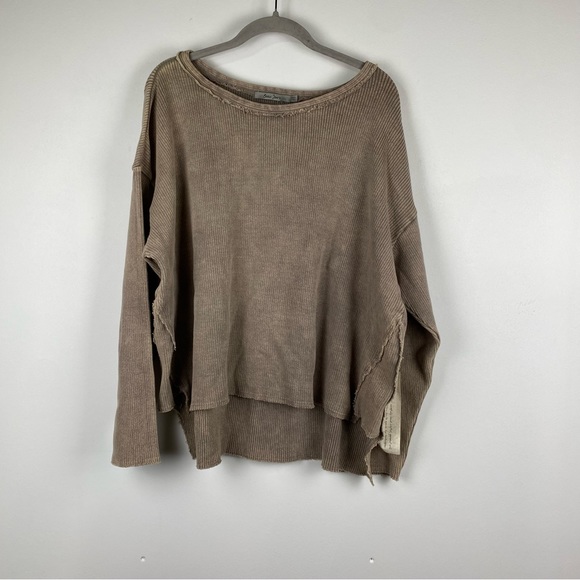 beau jours Tops - NWT Beau Jours Karan Ribbed Long Sleeve Top in Walnut, Size Large